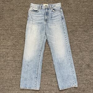 Slvrlake Jeans Women 28 High Rise London Crop Straight Leg Cotton Light Wash USA